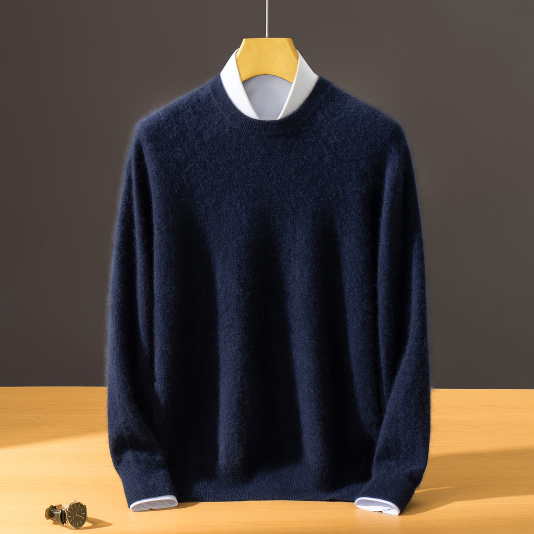Men's Cashmere Sweater, Crew Neck, Business Casual