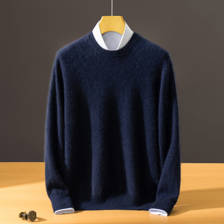 Men's Cashmere Sweater, Crew Neck, Business Casual