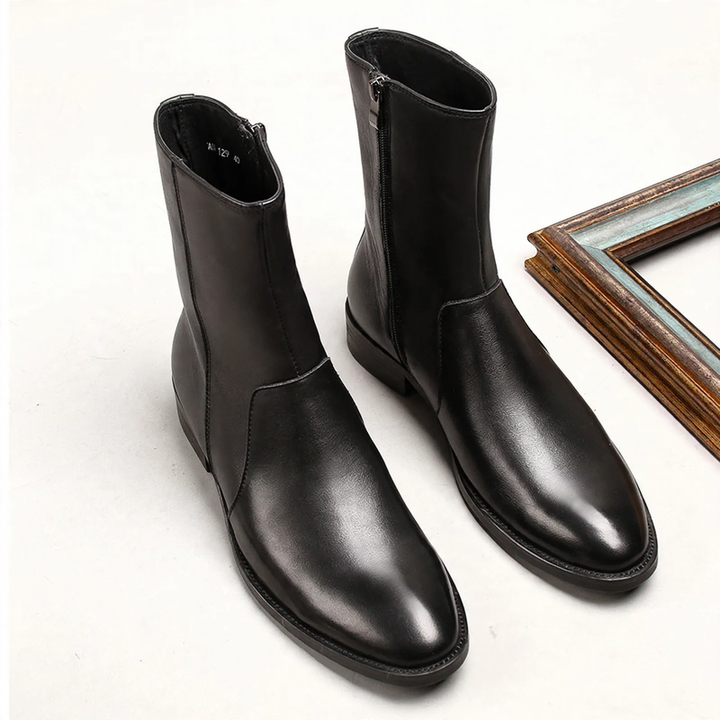 Men's leather ankle boots, classic Chelsea boots