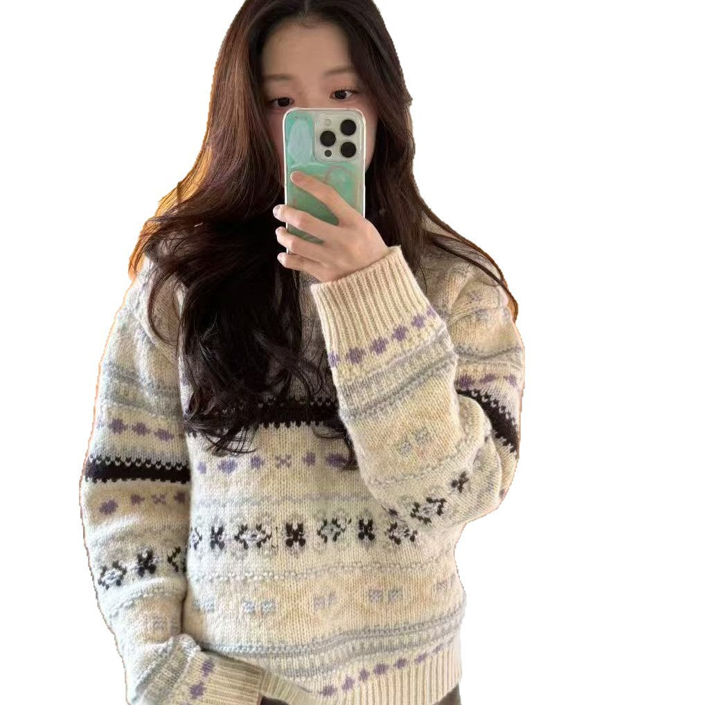 Women’s knitted sweater in Korean style