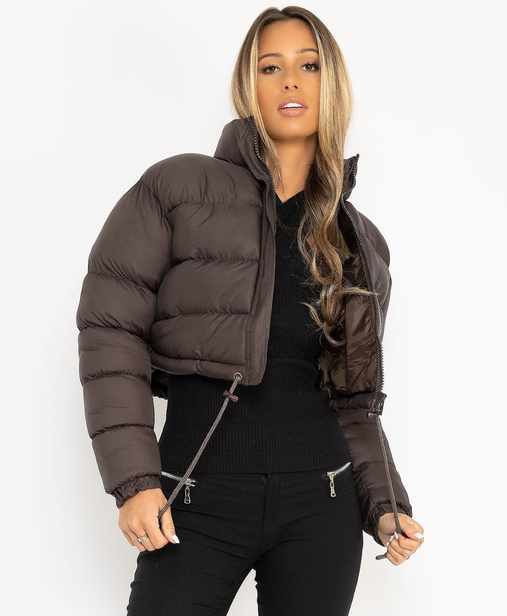 Padded women's quilted jacket in oversize look