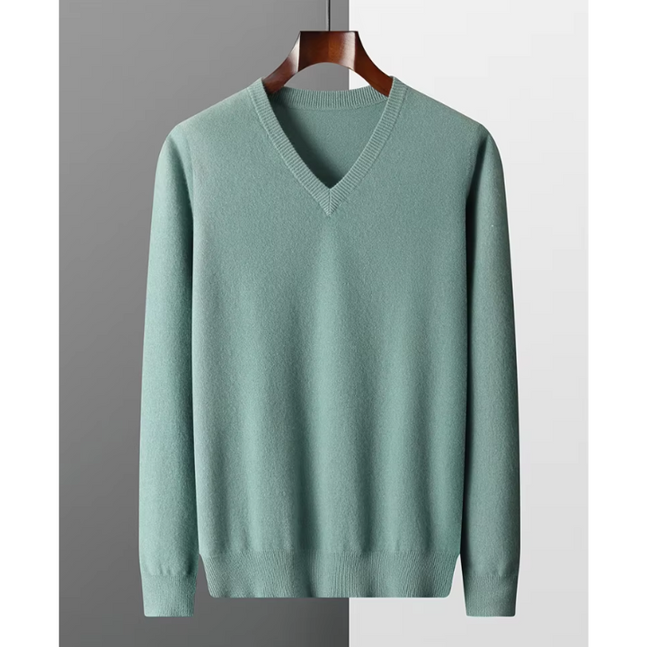 Mune | Cashmere Sweater Men V-Neck Soft Cashmere Knit Material