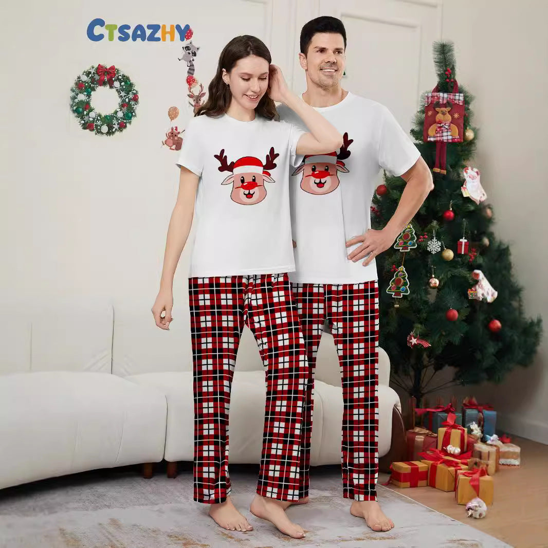 Family Pajama Set, short-sleeved, festive design