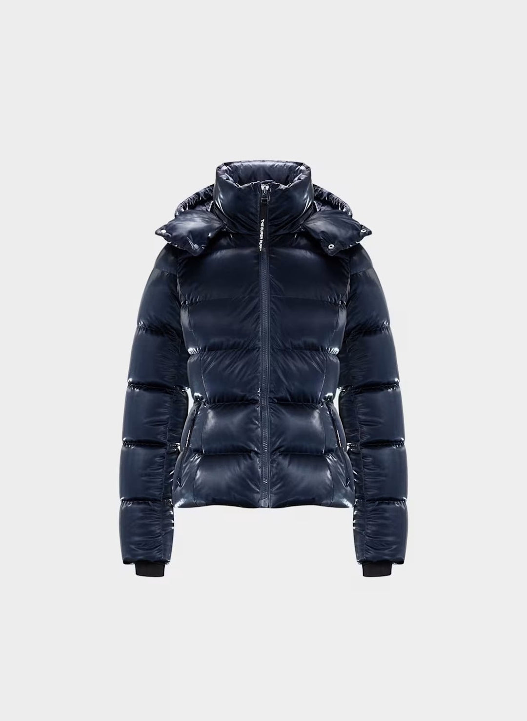 Women’s down jacket with hood and white goose down filling