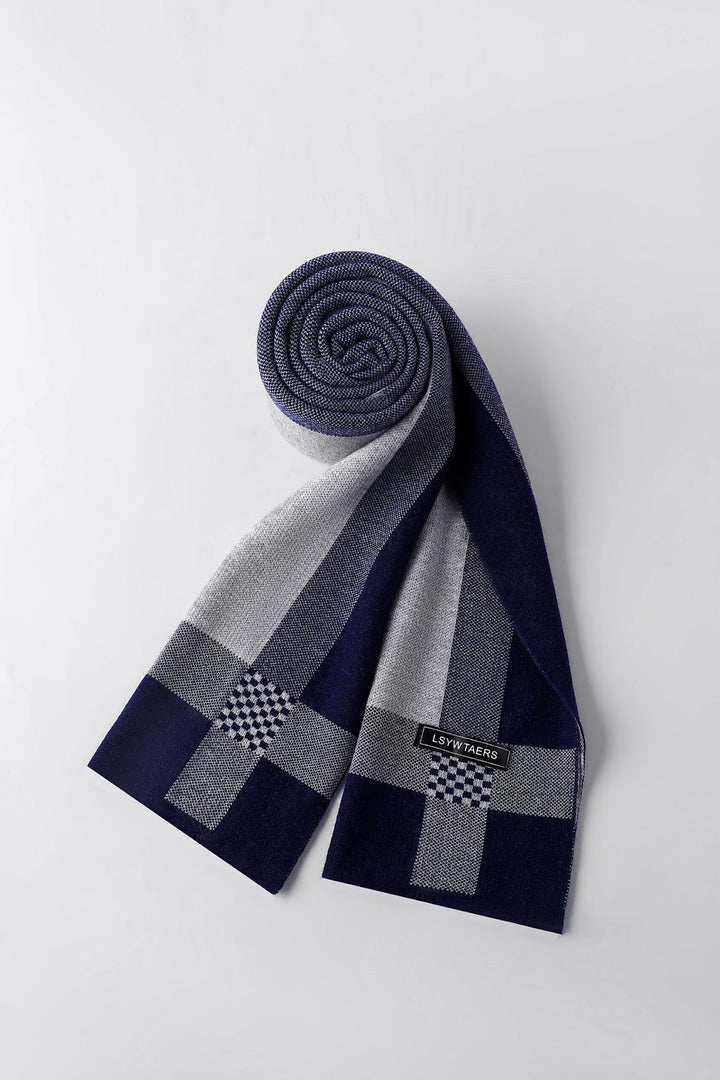 Men's Knit Scarf, 195x28cm