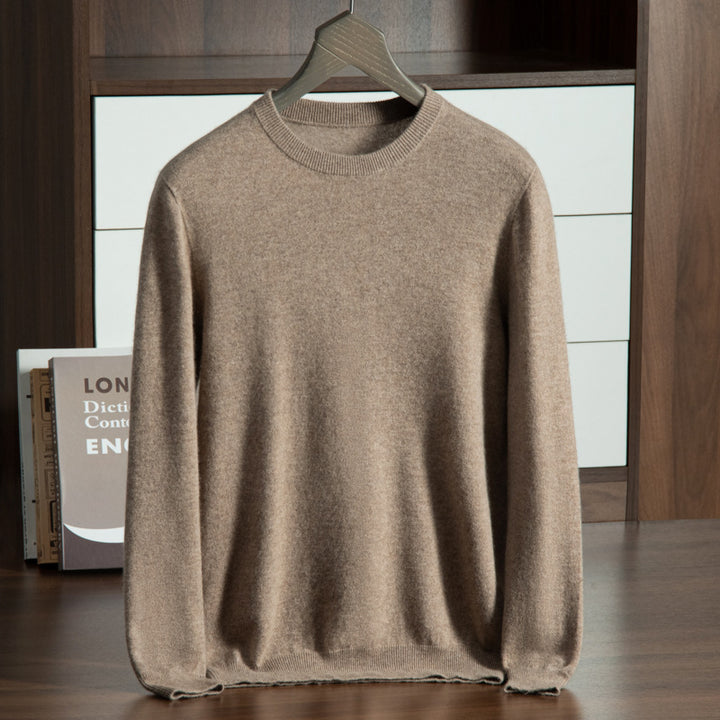 Men's Cashmere Sweater, Stand-Up Collar, Business Casual
