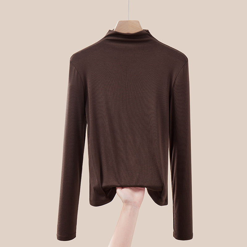 Thinner turtleneck sweater, long-sleeved, for women