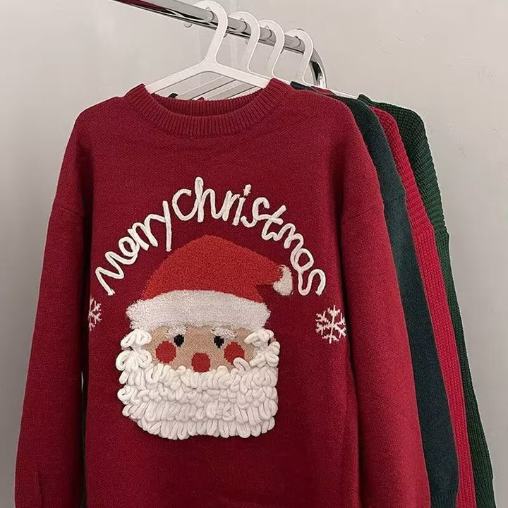Unisex knitted sweater with Christmas motif