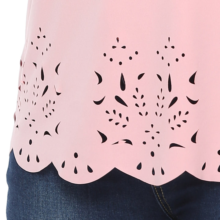 Women's stylish T-shirt with delicate hole pattern Mune Fashion