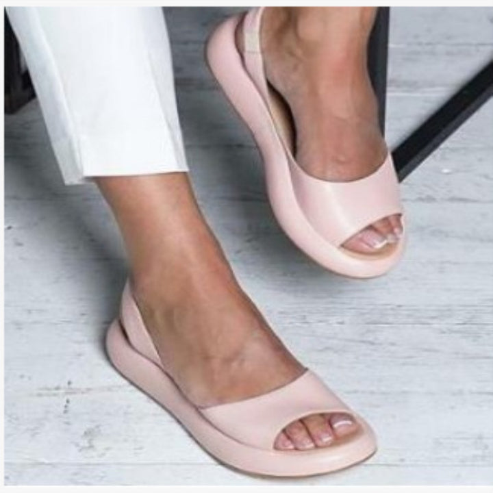 Ladies' slingback slide with ergonomic memory footbed and lightweight platform sole Mune Fashion
