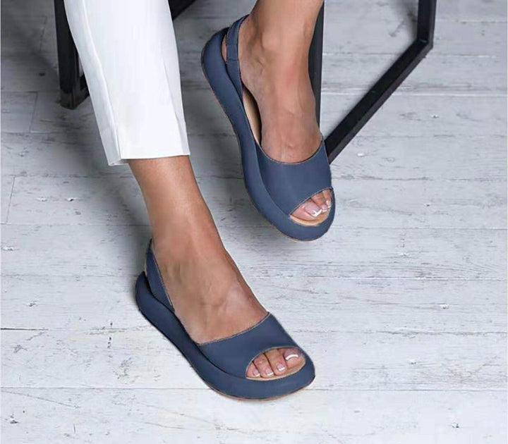 Ladies' slingback slide with ergonomic memory footbed and lightweight platform sole Mune Fashion