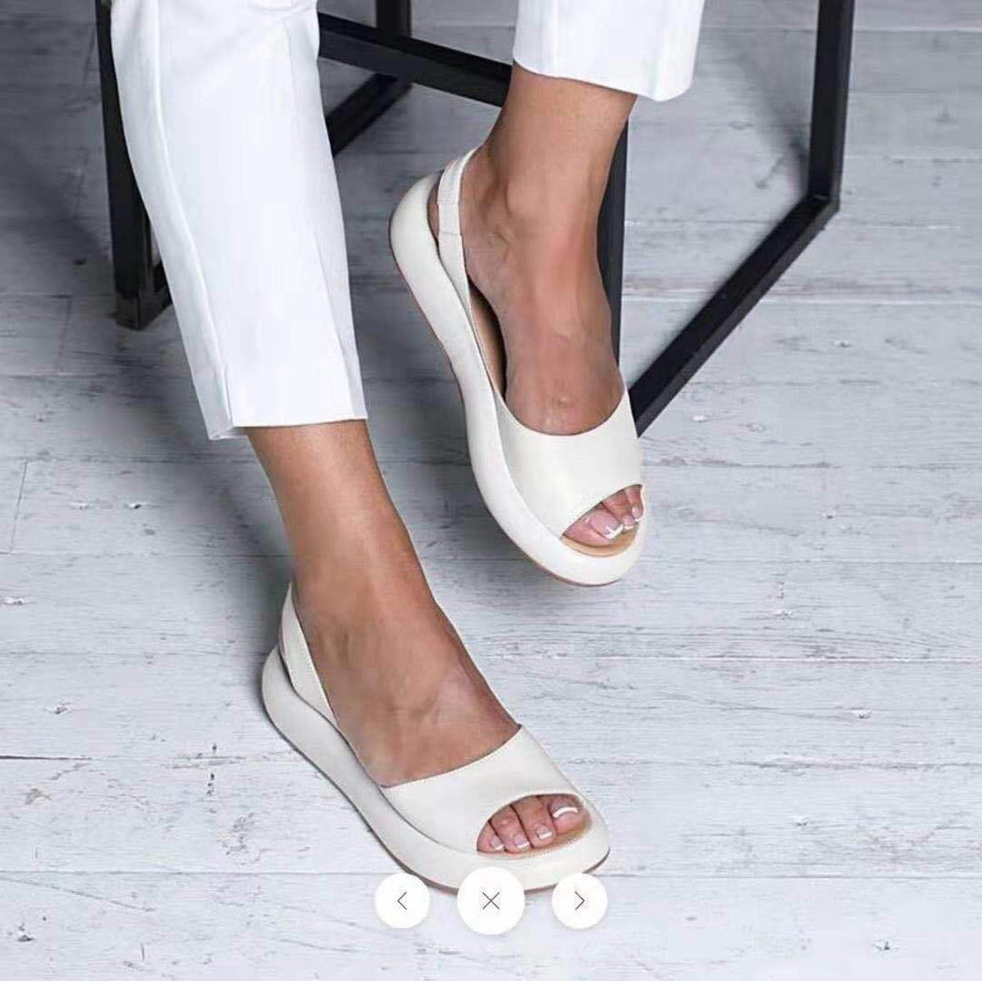 Ladies' slingback slide with ergonomic memory footbed and lightweight platform sole Mune Fashion