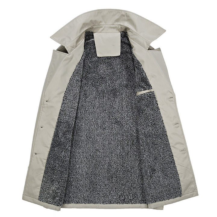 Men's short coat with teddy lining, lapel collar, and side pockets Mune Fashion