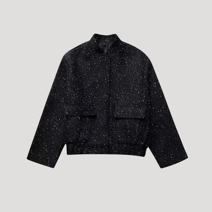 Mune | Women's Sequin Bomber Jacket – Tweed Style
