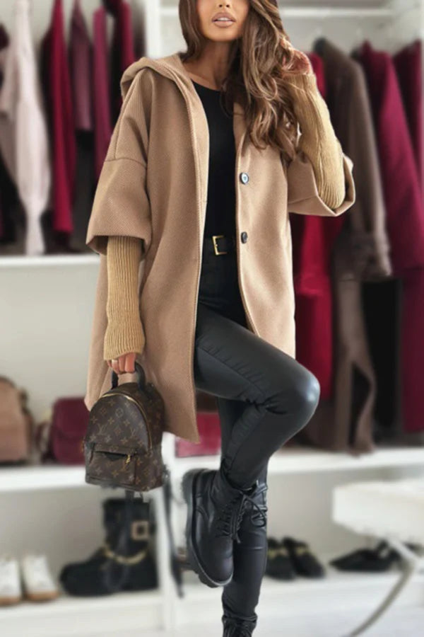 Mune | Color Loose Bag Hooded Jacket with Long Sleeves