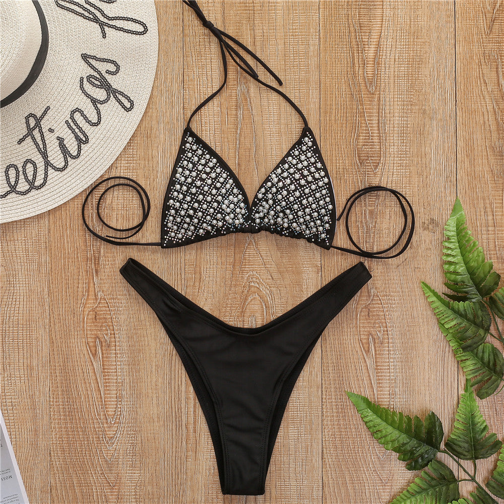 Ladies Glamorous Rhinestone Bikini Mune Fashion