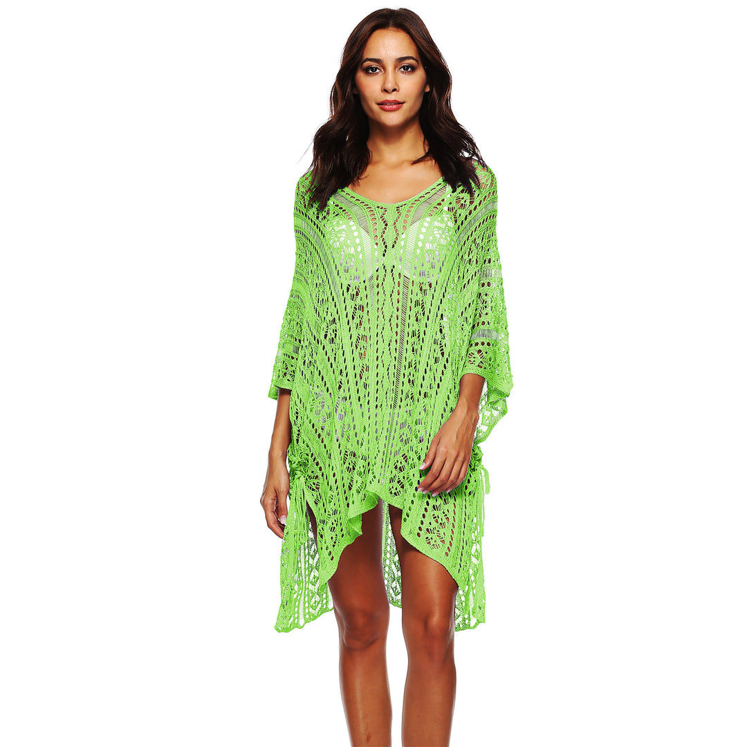Women casual crochet kaftan with stylish V-neck Mune Fashion