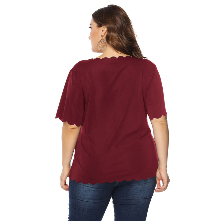 Women's fashionable t-shirt with shiny lip motif Mune Fashion