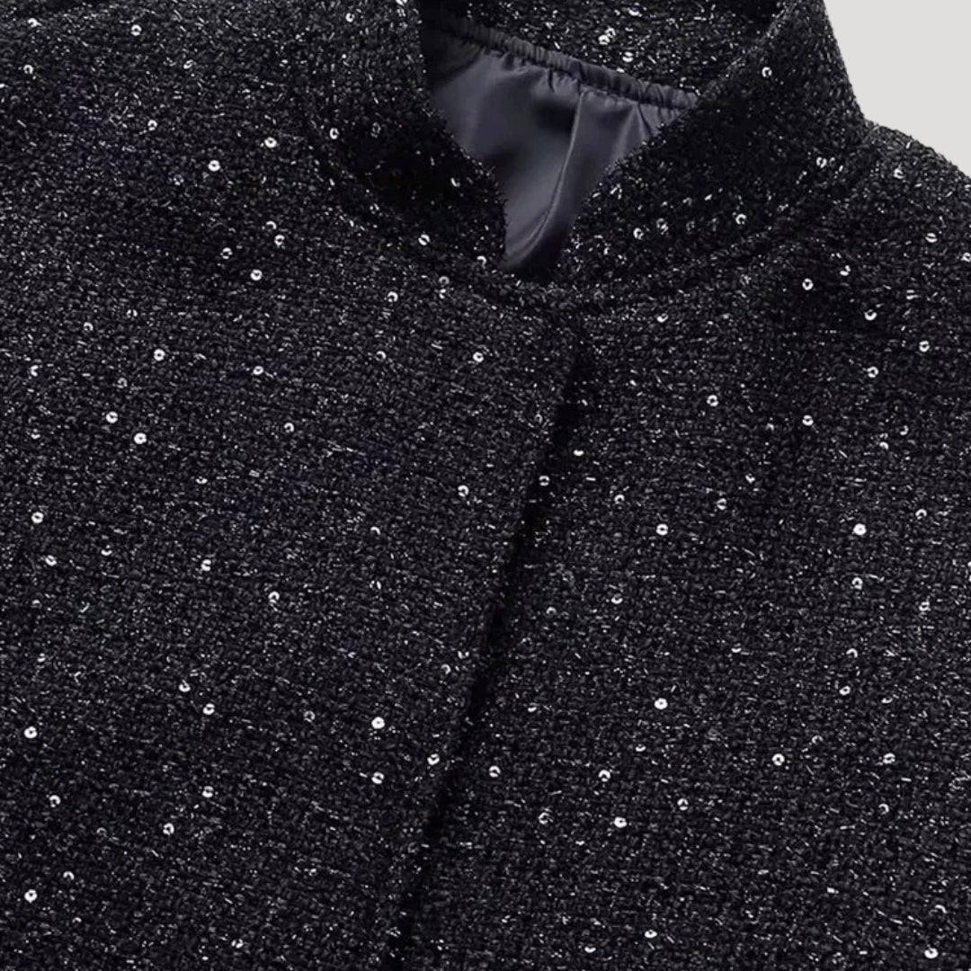 Mune | Women's Sequin Bomber Jacket – Tweed Style