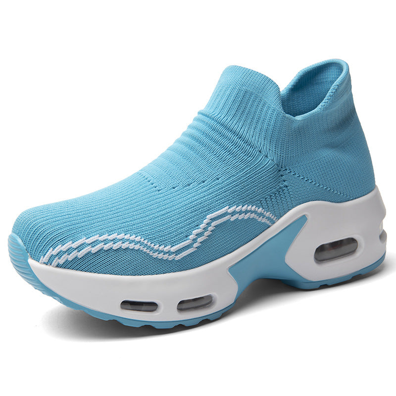 Unisex nan Slip-On comfort sneaker with elastic mesh collar, shock-absorbing hollow chamber sole and slip-resistant outsole Mune Fashion