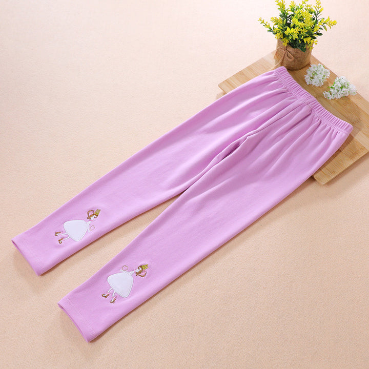 Girls leggings with colorful appliqué design Mune Fashion
