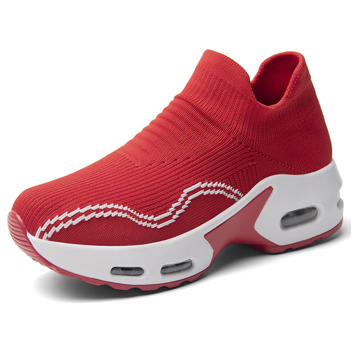 Unisex nan Slip-On comfort sneaker with elastic mesh collar, shock-absorbing hollow chamber sole and slip-resistant outsole Mune Fashion