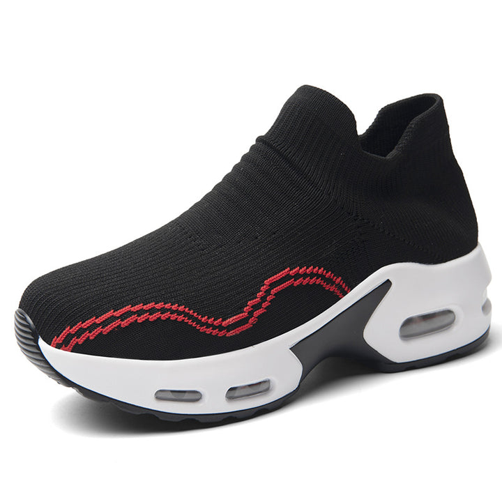 Unisex nan Slip-On comfort sneaker with elastic mesh collar, shock-absorbing hollow chamber sole and slip-resistant outsole Mune Fashion
