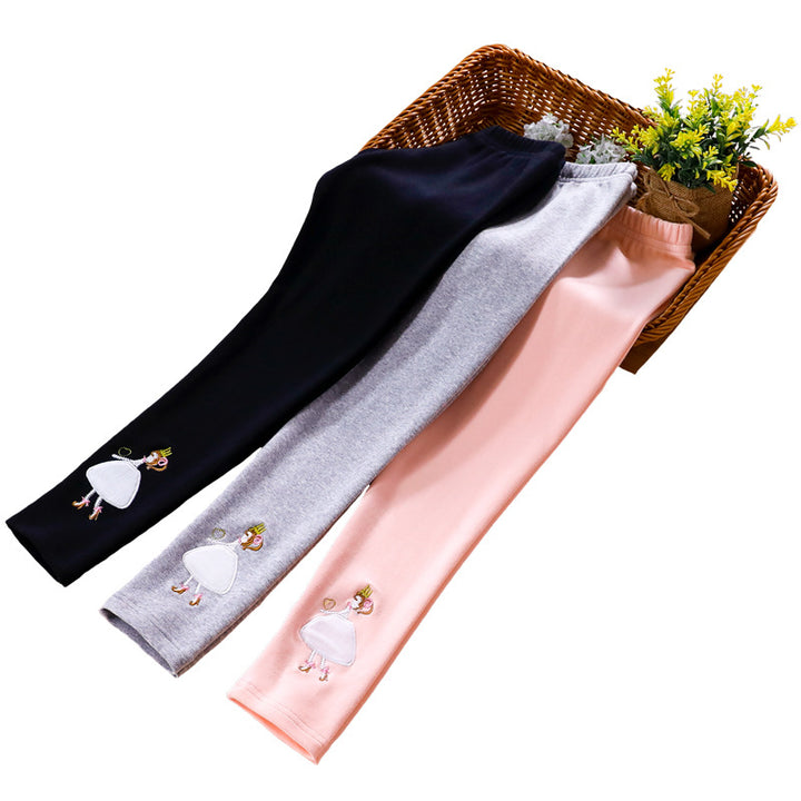 Girls leggings with colorful appliqué design Mune Fashion