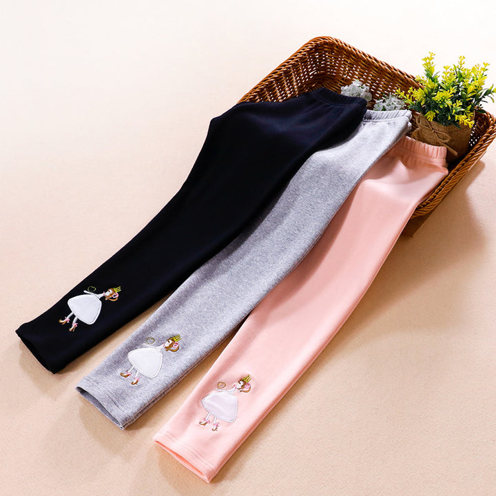 Girls leggings with colorful appliqué design Mune Fashion