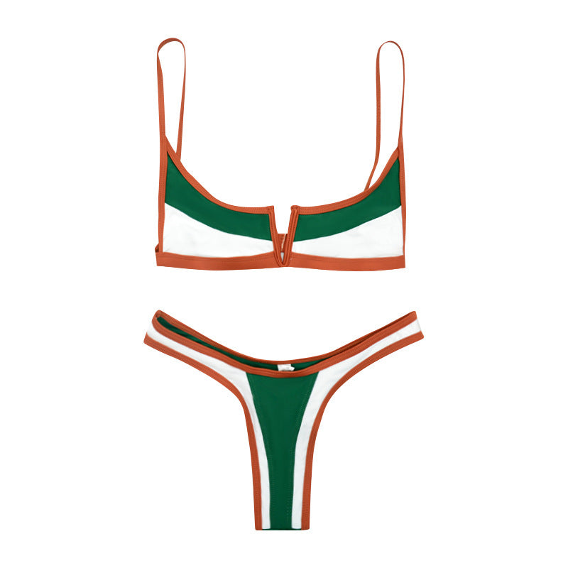 Women's bikini set with modern V-neckline and figure-flattering accents Mune Fashion