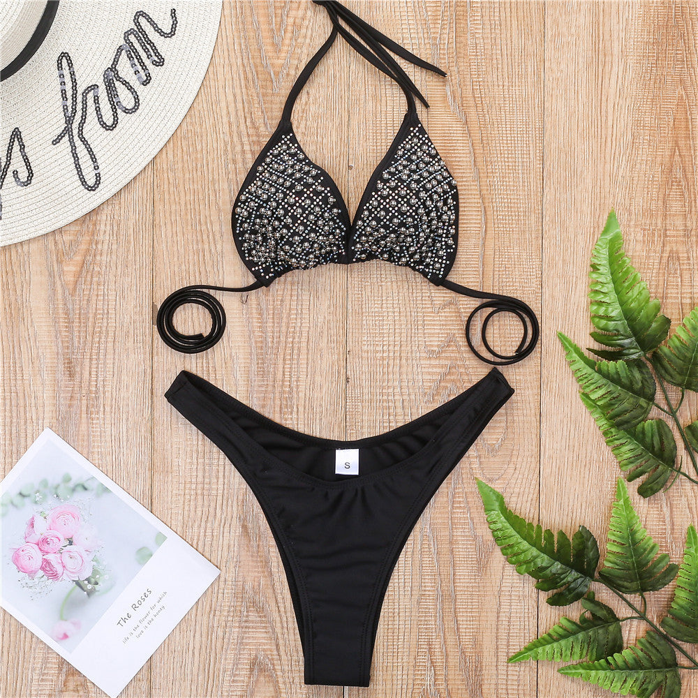 Ladies Glamorous Rhinestone Bikini Mune Fashion