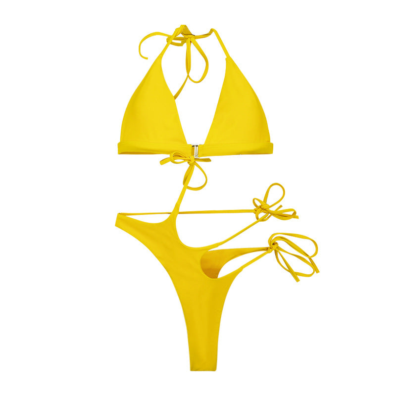Women's triangle bikini with trendy cut-out and sophisticated tying system Mune Fashion