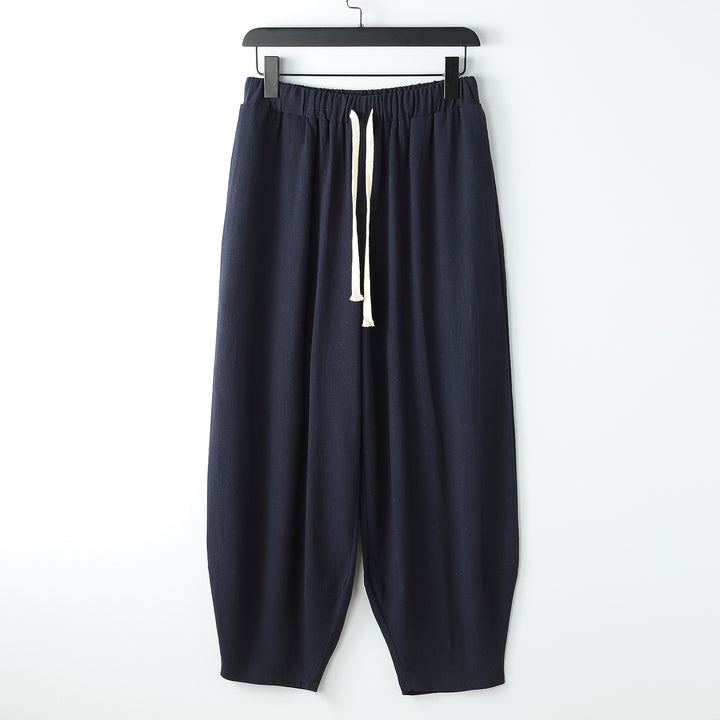 Women's loose-fitting harem pants in jogger style with drawstring and elastic ankle cuffs Mune Fashion