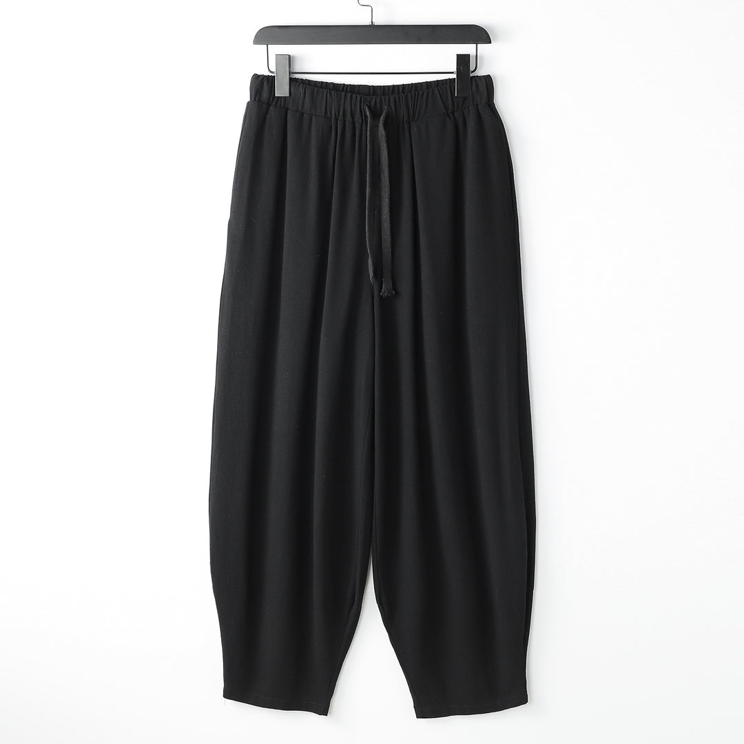 Women's loose-fitting harem pants in jogger style with drawstring and elastic ankle cuffs Mune Fashion