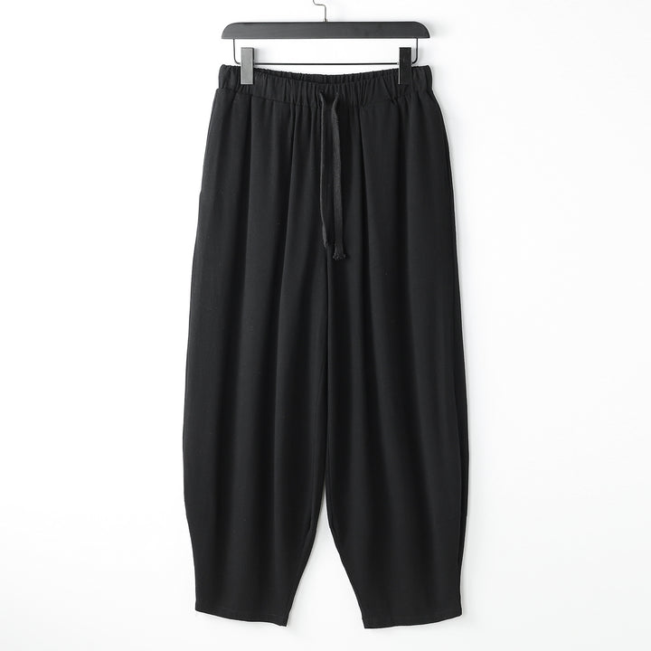 Women's loose-fitting harem pants in jogger style with drawstring and elastic ankle cuffs Mune Fashion