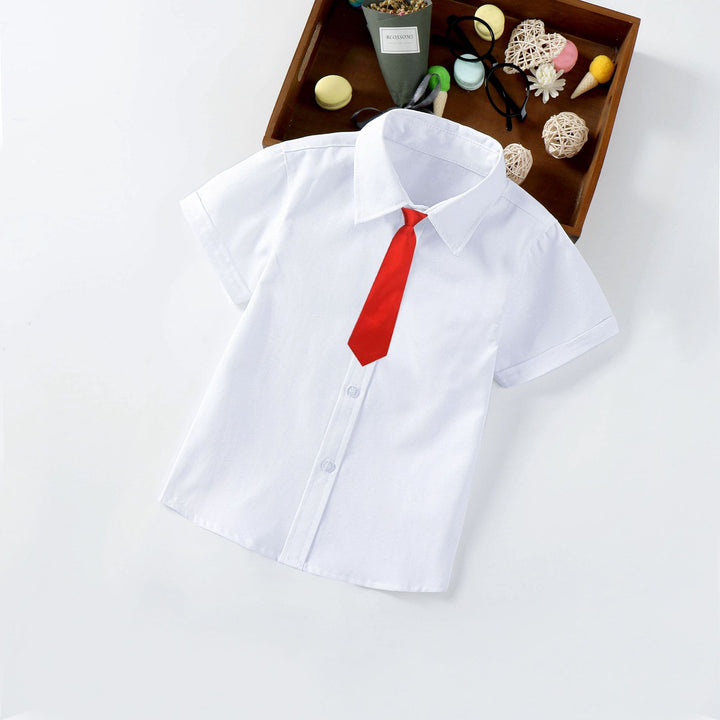 Children's short-sleeve shirt with collar and tie Mune Fashion