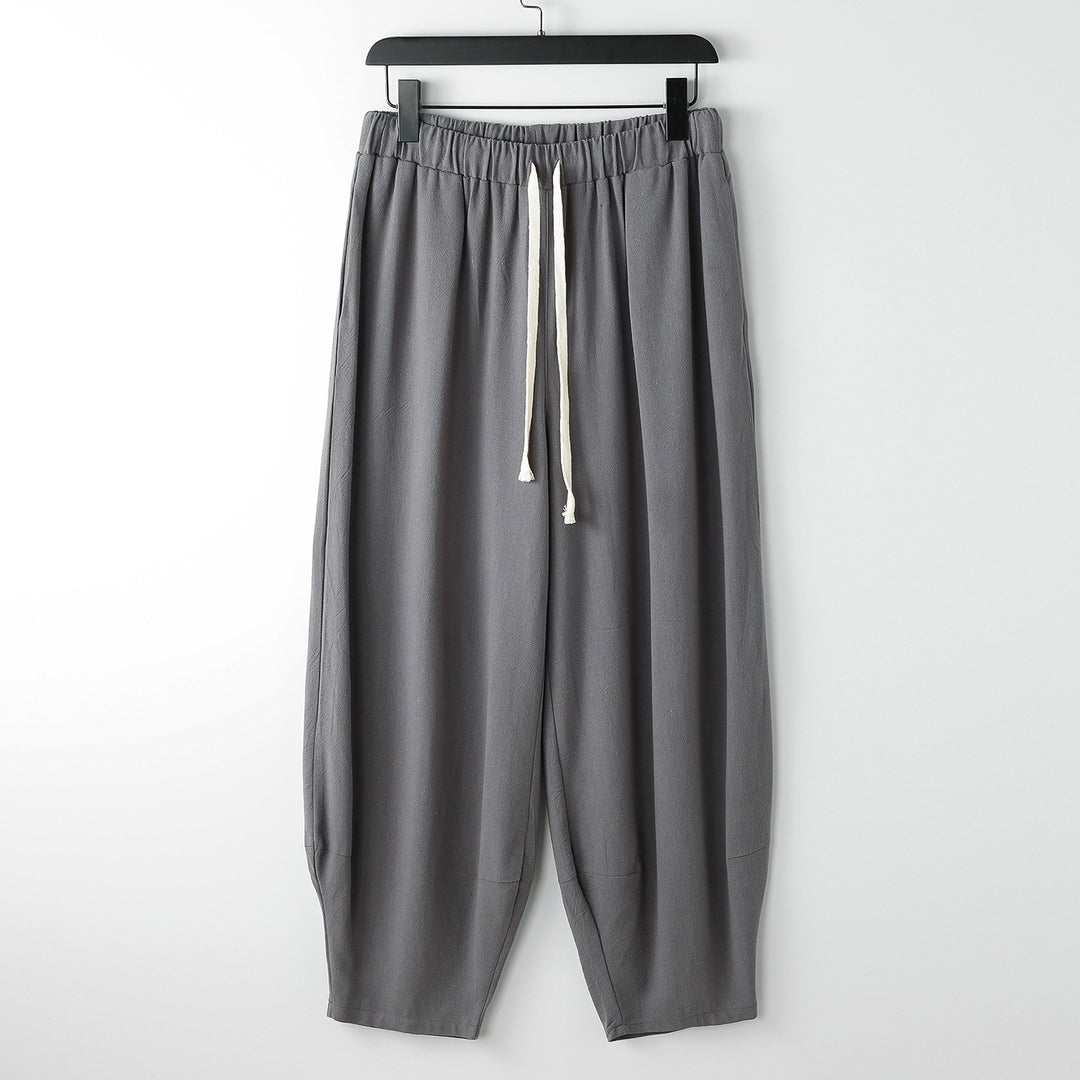 Women's loose-fitting harem pants in jogger style with drawstring and elastic ankle cuffs Mune Fashion