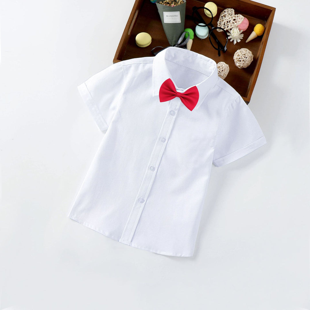 Children's short-sleeve shirt with collar and tie Mune Fashion