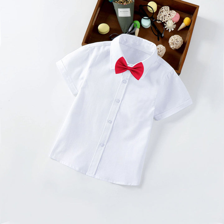Children's short-sleeve shirt with collar and tie Mune Fashion