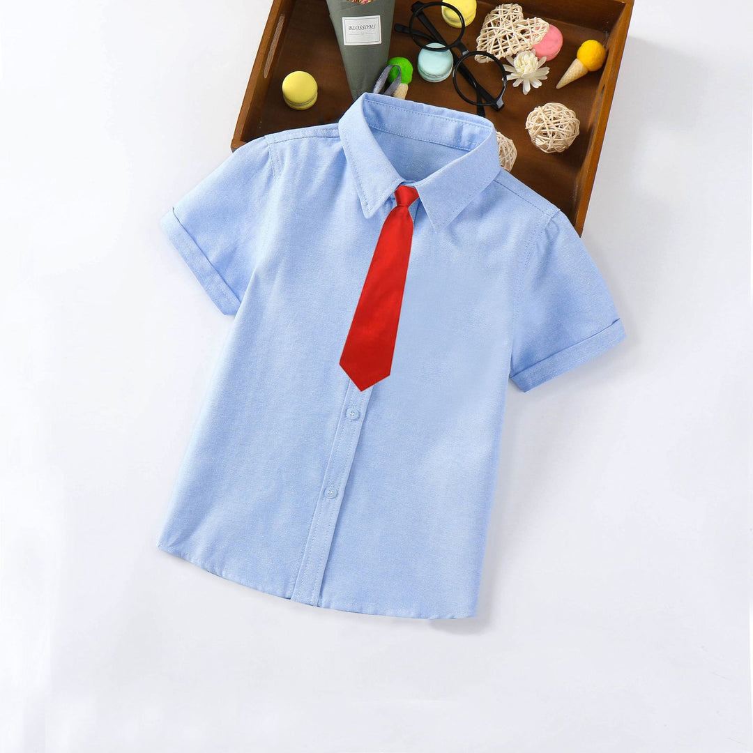 Boys short sleeve shirt with elegant bow tie Mune Fashion