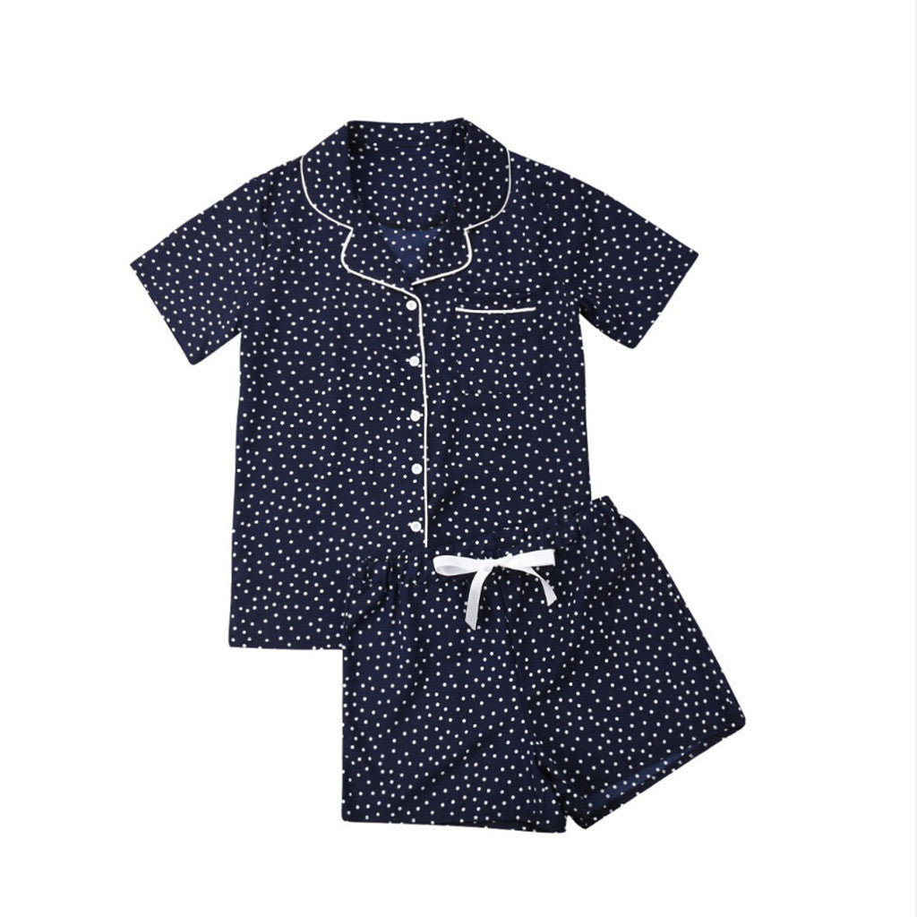 Ladies two-piece shorty pajama set made of viscose jersey with piped collar and drawstring waistband Mune Fashion