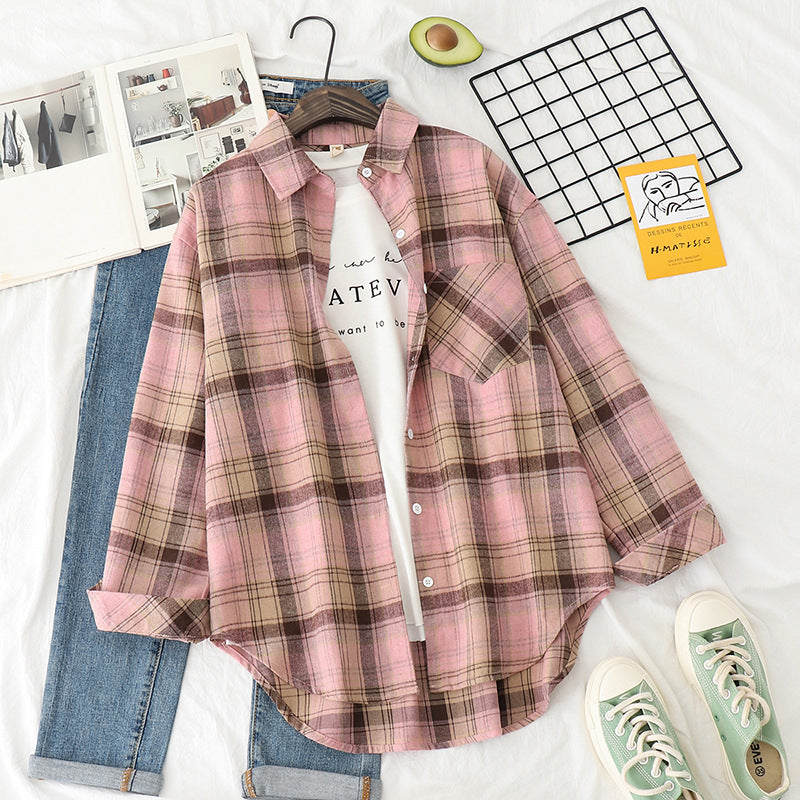 Unisex nan checkered flannel shirt jacket in oversized fit with chest pocket Mune Fashion
