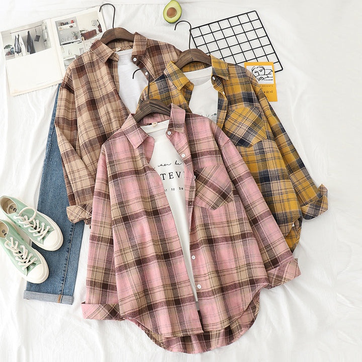 Unisex nan checkered flannel shirt jacket in oversized fit with chest pocket Mune Fashion