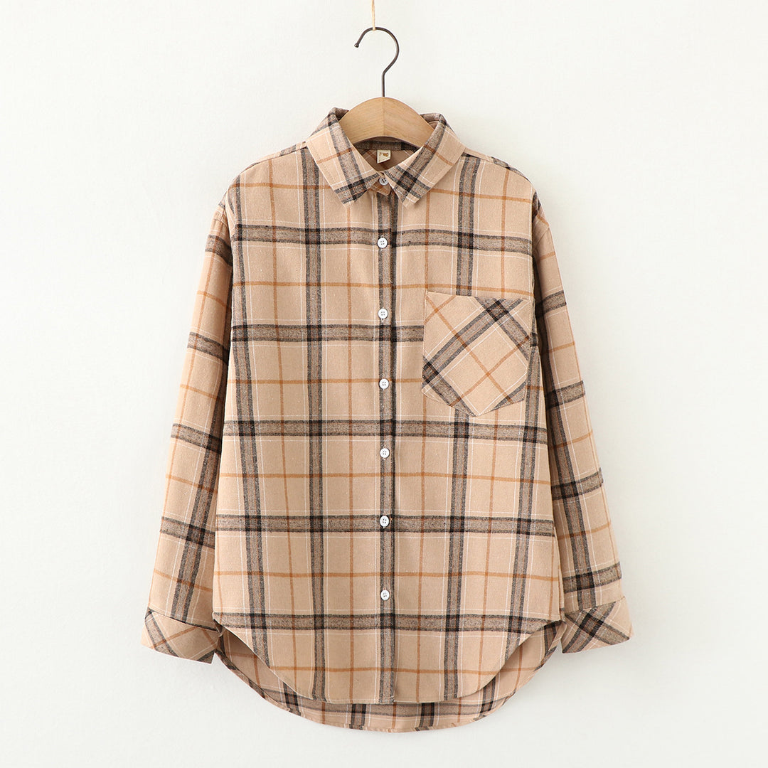 Unisex nan checkered flannel shirt jacket in oversized fit with chest pocket Mune Fashion