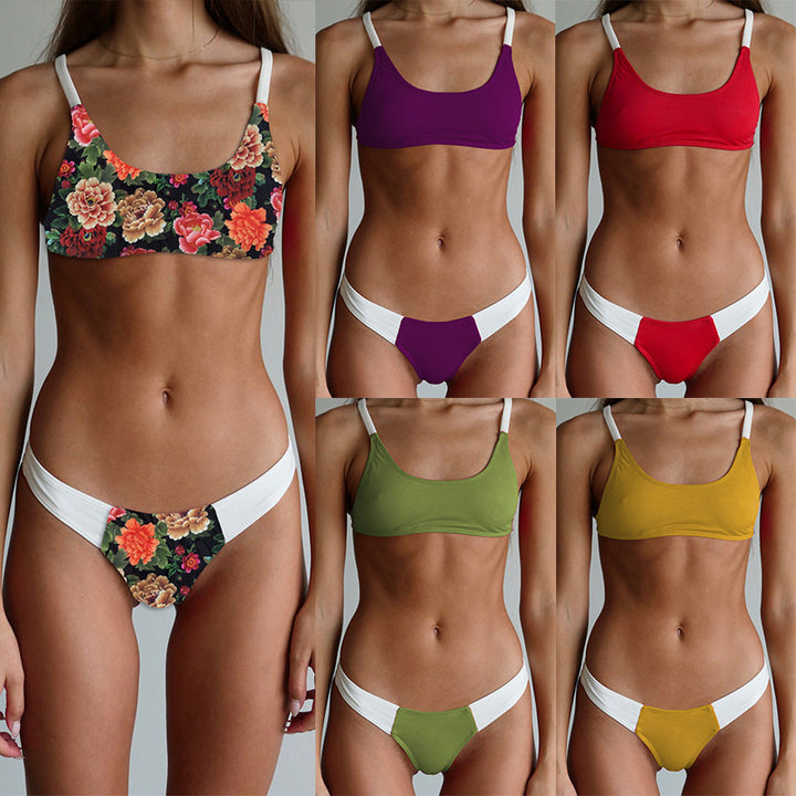 Women Floral Design Bikini Mune Fashion