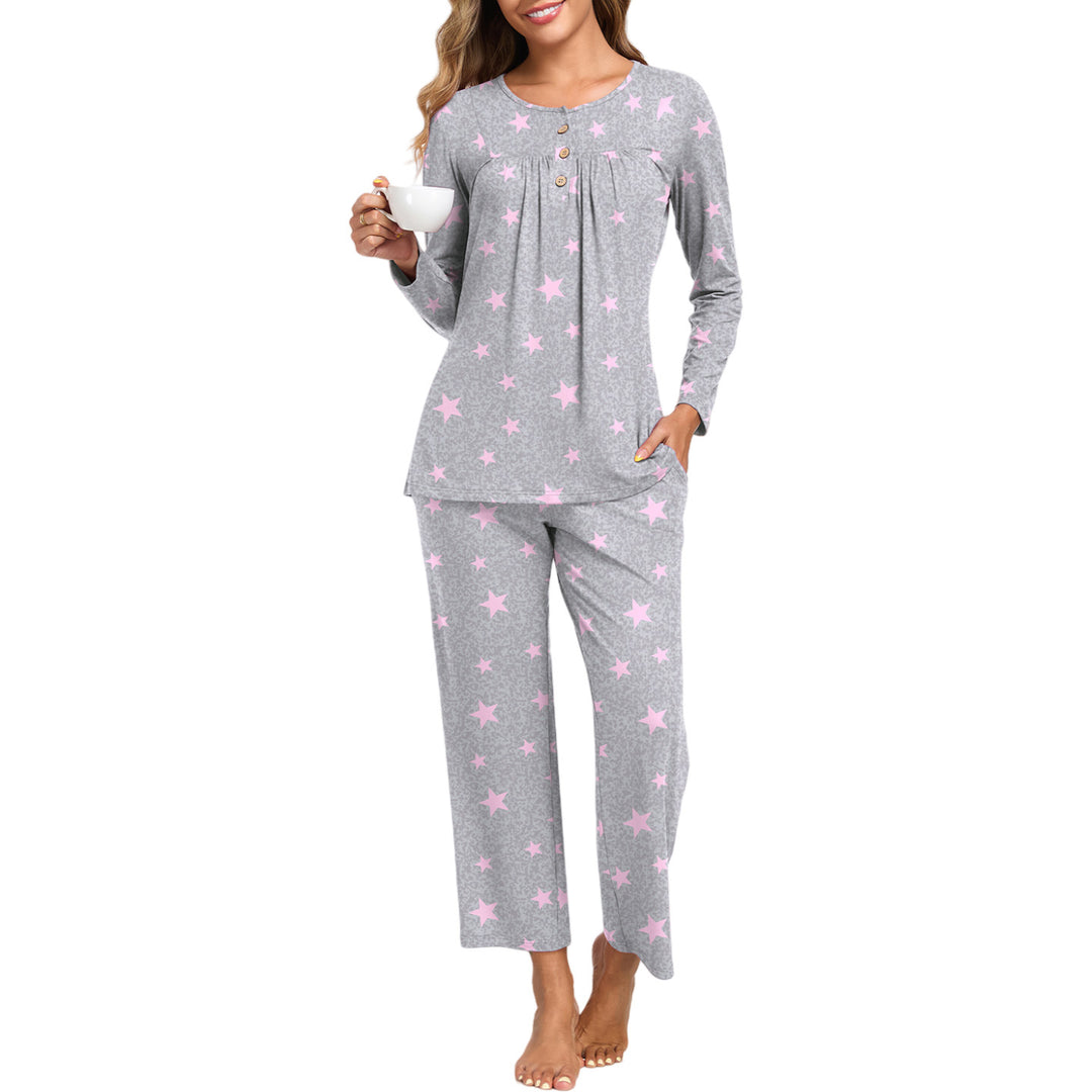 Ladies' Pajama Set, 2-piece, with Pockets