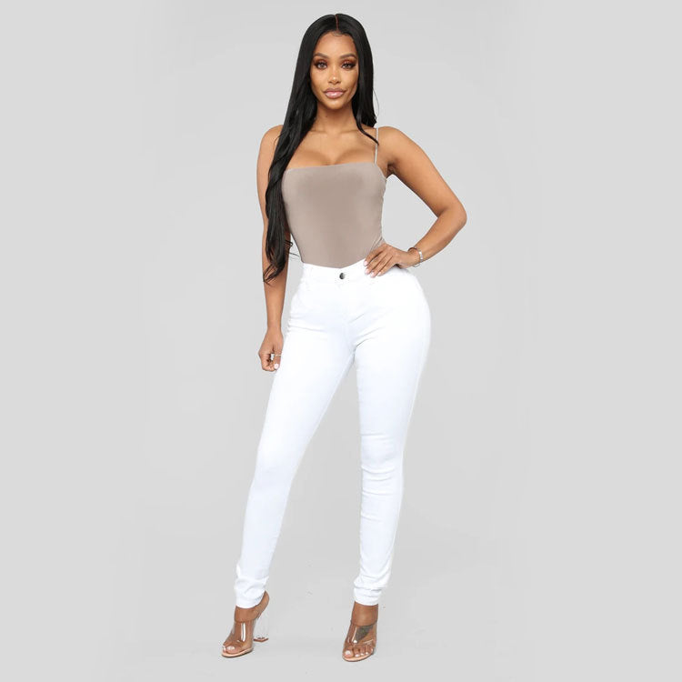 Ladies High-Rise Sculpting Skinny Jeans with Shaping Hip Lift Mune Fashion