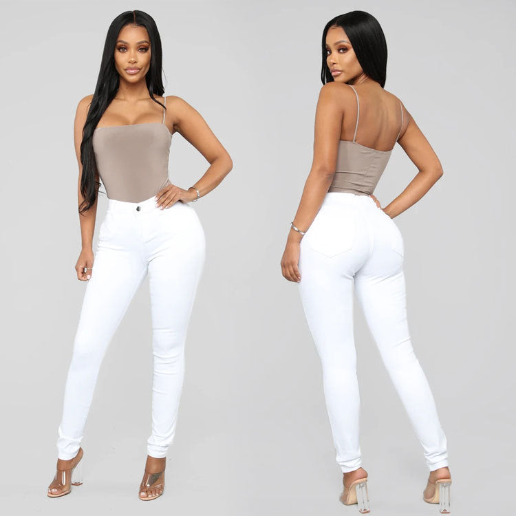 Ladies High-Rise Sculpting Skinny Jeans with Shaping Hip Lift Mune Fashion