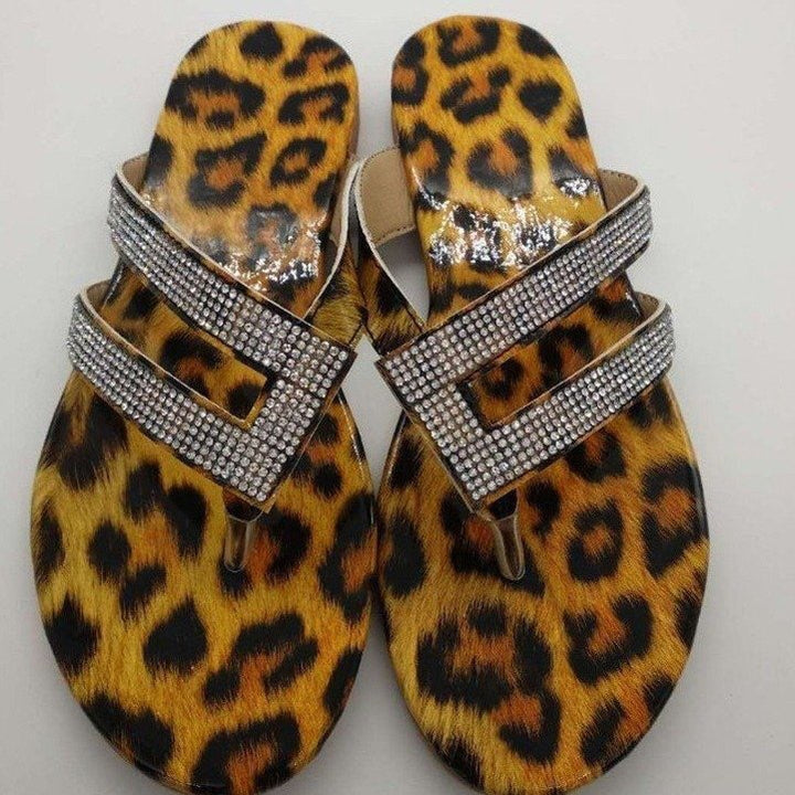Women's holographic thong sandals-mule with double strap design and cushioned comfort footbed Mune Fashion