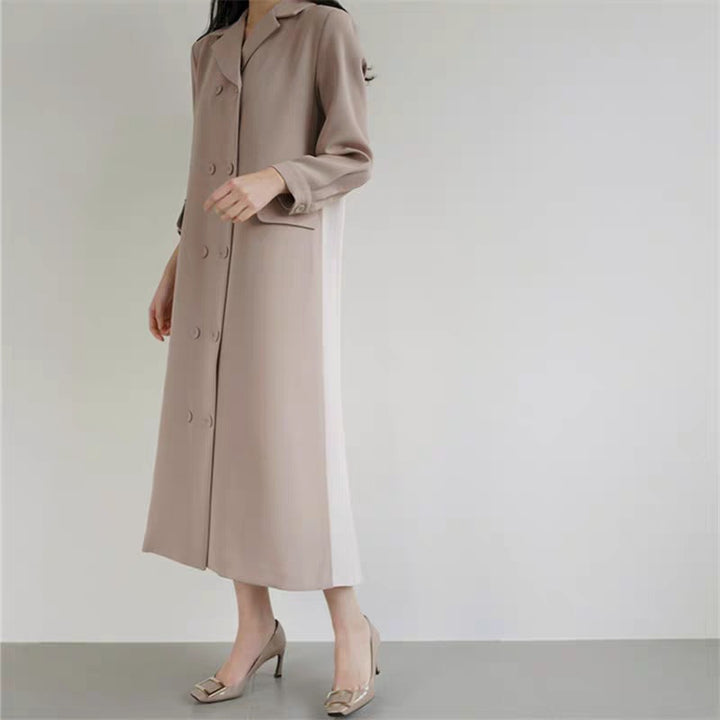 Women's Longer Duster Coat with Pleated Back Panel and Boxy Silhouette Mune Fashion